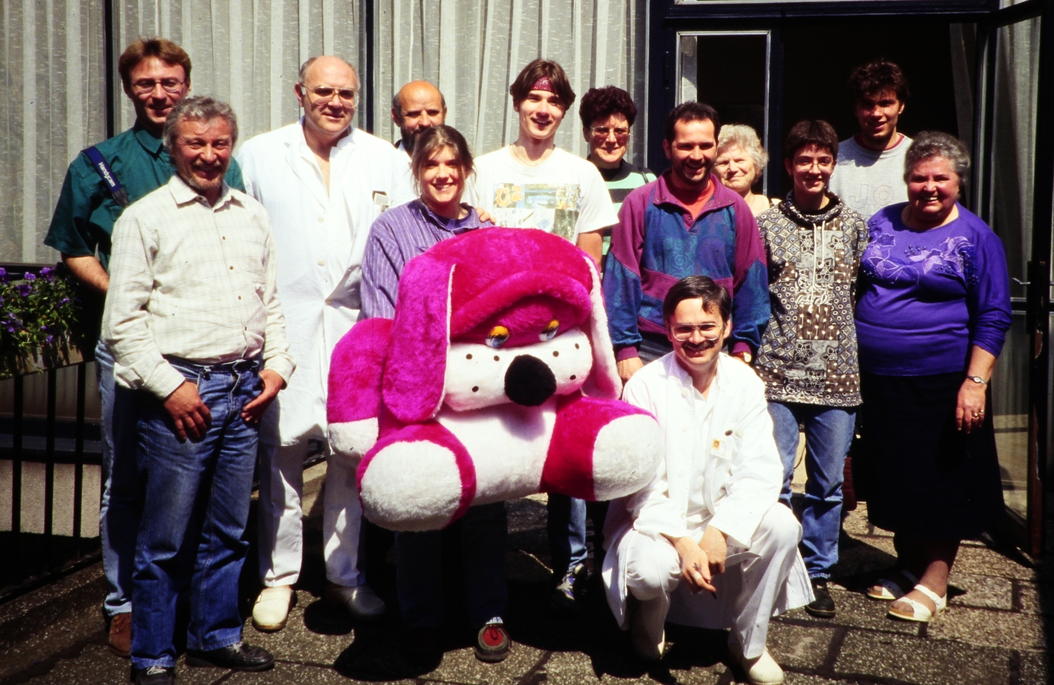 April 1995: Andreas Bodensteiner, Hans Karl, Stefanie Prätori, Matthias Huber, Rudi Siegert, Michaela Basler, Frank Eckstein (mit Stationen und Begegnungen in Zagreb und Orasje)